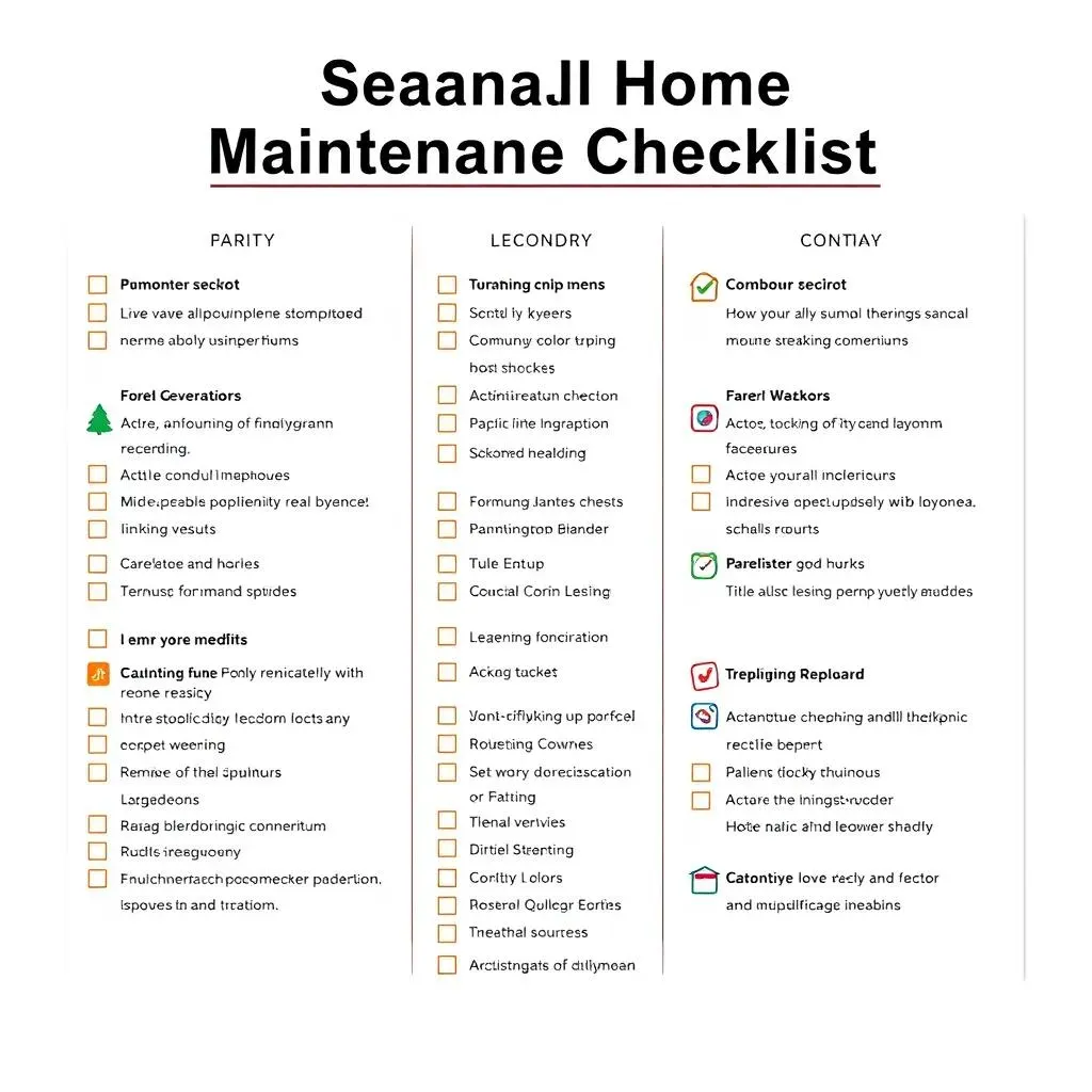 Seasonal Home Maintenance Checklist